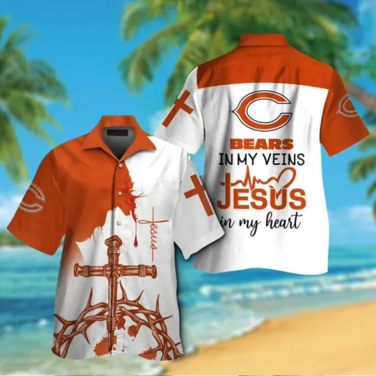 Discover Chicago Bears Faith And Pride Hawaiian, Gift For Fans, Gift For Friends