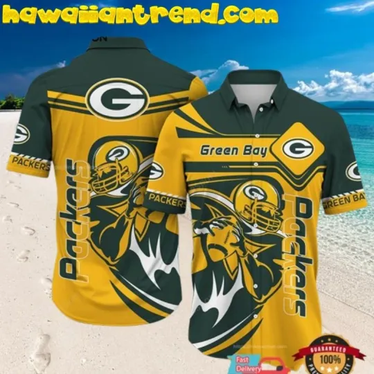 Yellow Green Bay Packers Player Hawaiian Shirt