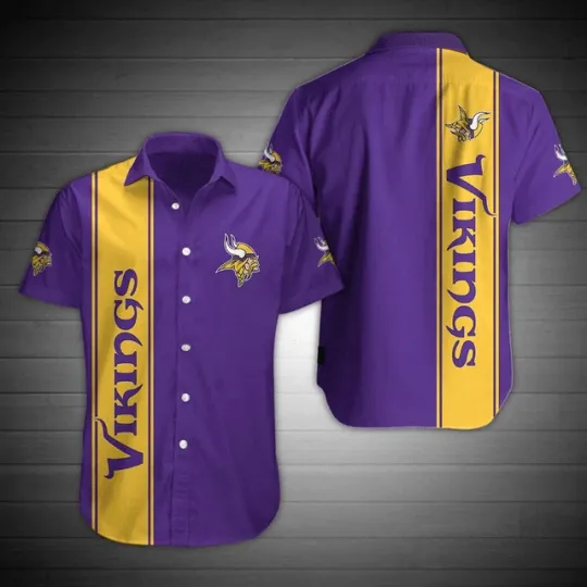 Minnesota Vikings Classic Vertical Hawaiian, Gift For Friends