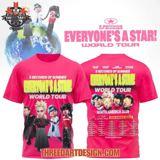 Discover 5 Seconds Of Summer Everyones A Star Style 3D T-shirt