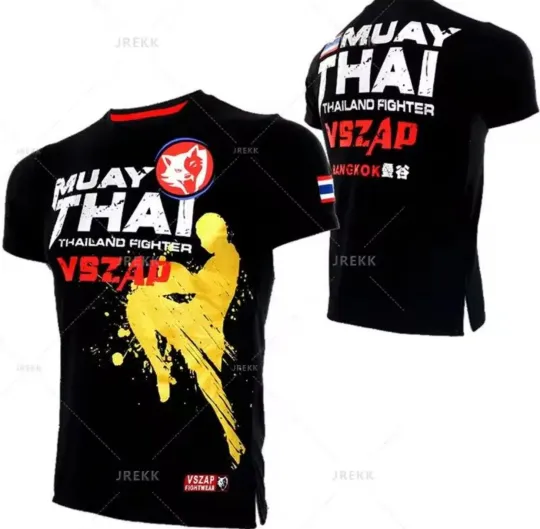 Discover 3D Printed Muay Thai Martial Arts T-Shirt for Kids and Adults Sports Top
