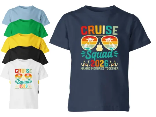 Discover Cruise Squad 2026 Making Memories Together Unisex Kids T shirt Boys Girls