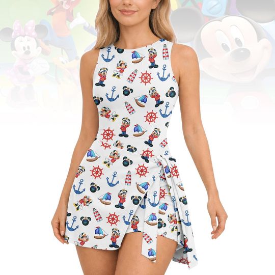 Discover Mickey And Friends Cruise Timeline Destiny Tennis Dress, Mickey Cruise Women Dress, Disney Cruise Summer Dress, Holiday Gift For Her