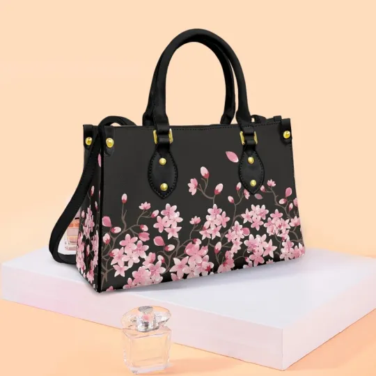 Discover Cherry Blossoms Spring Shoulder Bag Large Capacity Beauty Fashion Lady Handbag