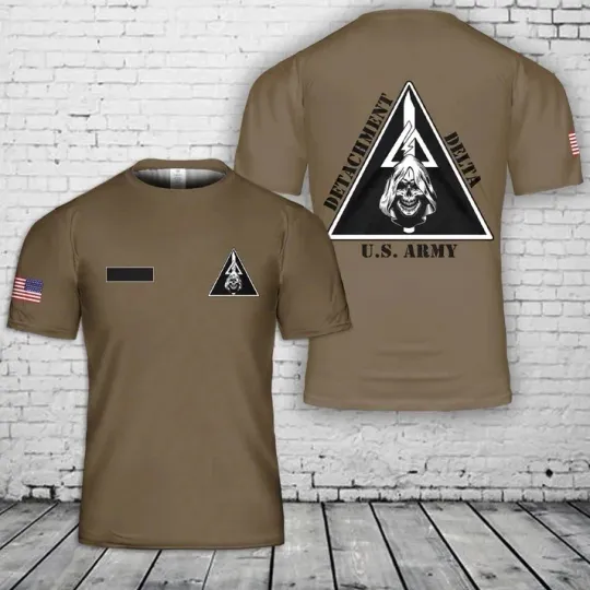 Custom Name US Army Delta Force T-Shirt 3D