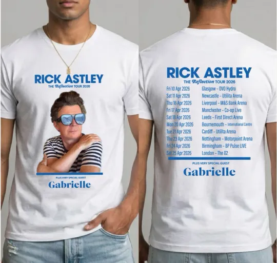 Discover Rick Astley Reflection Tour 2026 T-Shirt