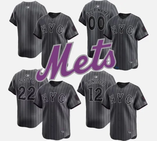 Discover Men's Mets Gray 2025 City Connect Jersey