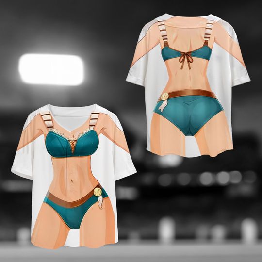 Discover Baseball Jersey with Bikini Print, Beach Party Bachelorette Outfit Tee