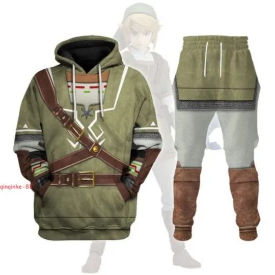 Legend of Zelda Anime Cosplay Hoodie and Joggers Set