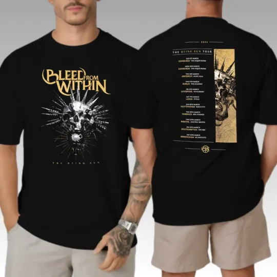 Discover Bleed from Within The Dying Sun Tour Double Sides Unisex T-Shirt