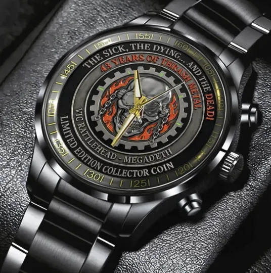 Discover Heavy Metal Skull Watch Biker Rock Style Limited Edition Collector Watch Gift