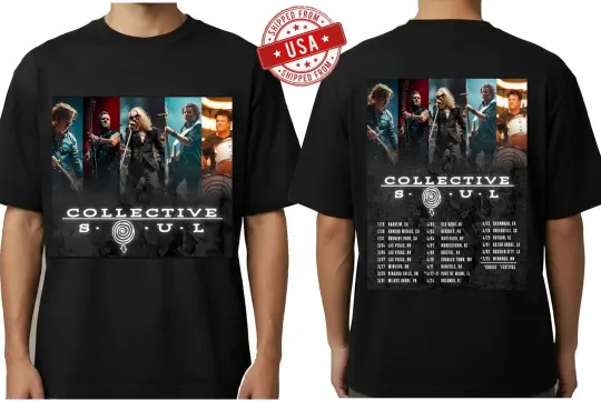 Discover Collective Soul 30Th Tour America 2026 Concert T-Shirt