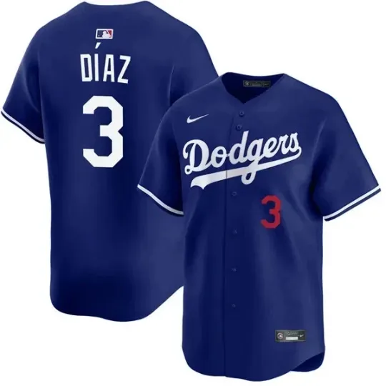 Discover [ All Stitched ] Dodgers Edwin Diaz 3 jersey BLUE Men new hot baseball