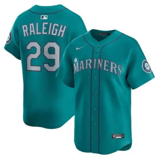 Discover [ All Stitched ]Men's Cal Raleigh #29 Baseball Jersey