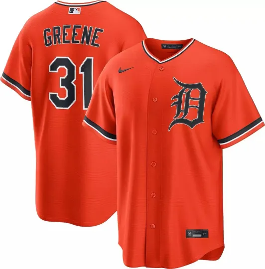 Discover [ All Stitched ] Tigers Riley Greene #31  Orange Alternate 2026 baseball Jersey
