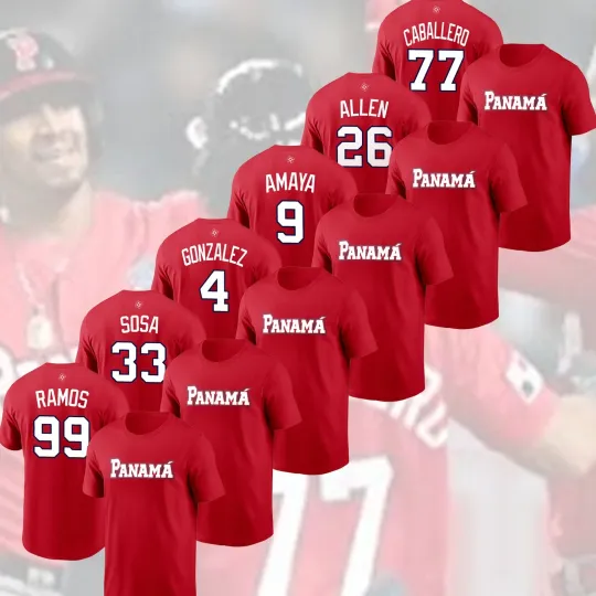 Discover Red Panama Baseball 2026 World Baseball Classic Name & Number For Fans