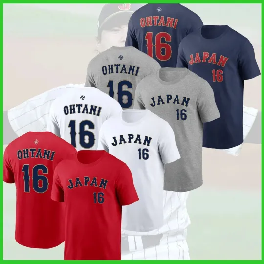 Discover Shoheii #16 0htani Japan Team 2026 World Baseball Classic Name & Number Tee