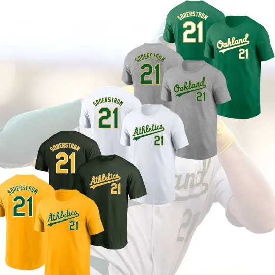 Discover HOT SALE! Tyler Soderstrom #21 Oakland Athletics 2025 Name & Number Gift For Fan