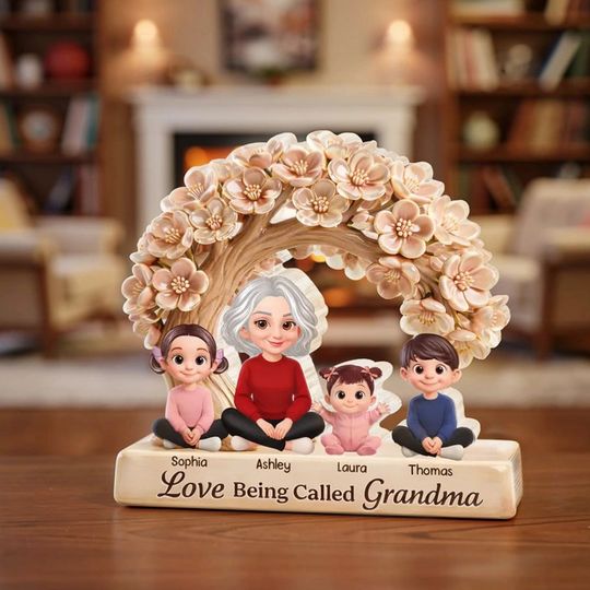 Discover Personalized Shaped Acrylic Plaque Love Being Called Grandma Floral Arch Family Keepsake Unique Gift for Grandma
