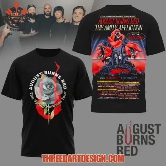 August Burns Red The Spring Horizons Tour T-Shirt 3D