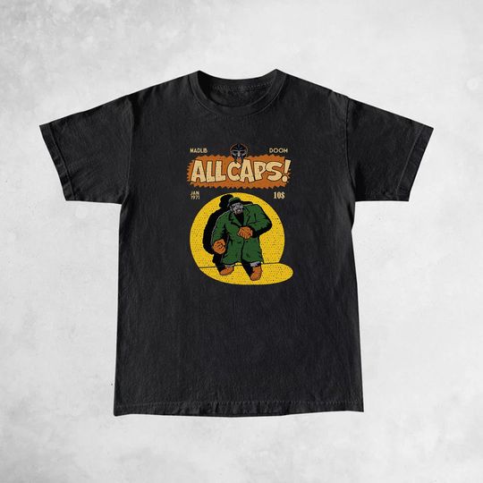 Discover Madlib Dooom All Caps T-Shirt: Hip Hop Rap Music Tee