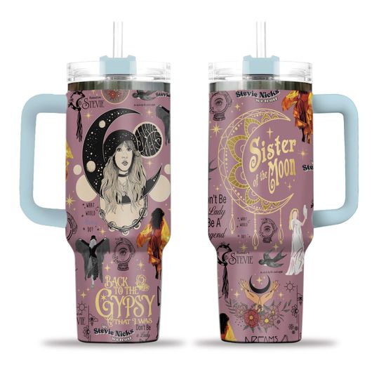 CUSTOM QUENCHER STEVIE NICKS "BACK TO THE GYPSY I WAS" TUMBLER 40oz
