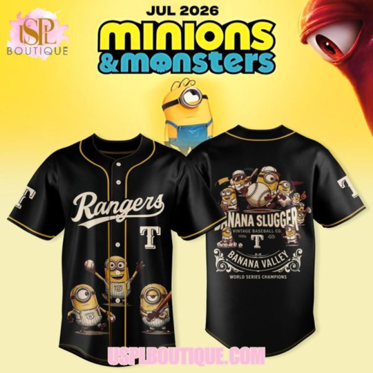 Texas Rangers x Minions & Monsters “Banana Slugger” 2026 Jersey