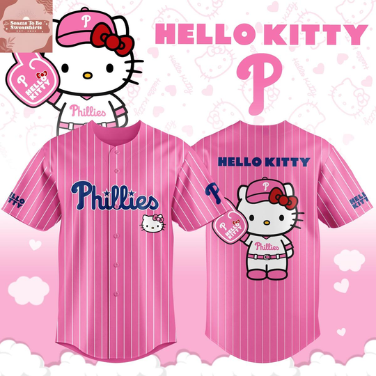 Philadelphia Phillies x Hello Kitty Pink Night 2026 Baseball Jersey