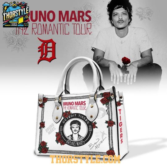 Discover Detroit Tigers x Bruno Mars Rose Tour 2026 Handbags