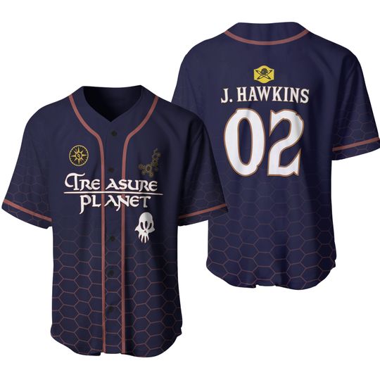 Disney Treasure Planet Jim Hawskin Baseball Jersey