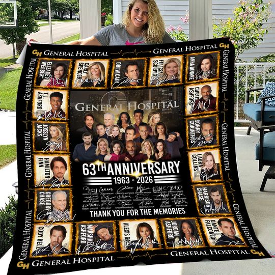 General Hospital 63th Anniversary Thank You Gift Fleece Blanket