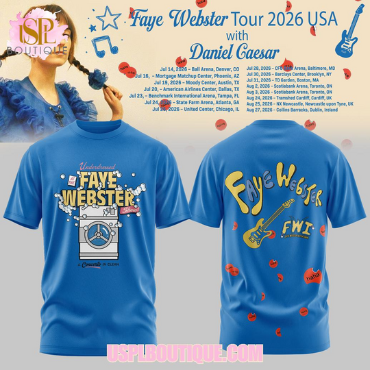 Discover Faye Webster Tour 2026 Blue T-Shirt