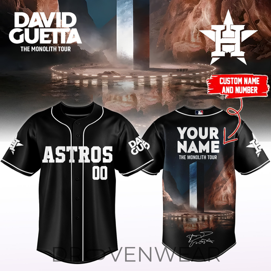 Houston Astros x David Guetta The Monolith Tour 2026 Limited Edition – Custom Jersey