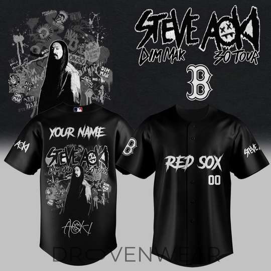 Boston Red Sox x DJ Steve Aoki Dim Mak 30 Tour 2026 Custom Jersey