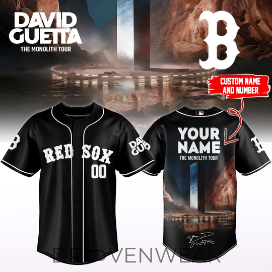 Boston Red Sox x David Guetta The Monolith Tour 2026 Limited Edition – Custom Jersey