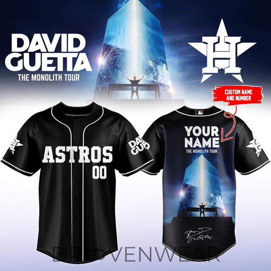 Houston Astros x David Guetta The Monolith Tour 2026 Personalized Baseball Jersey