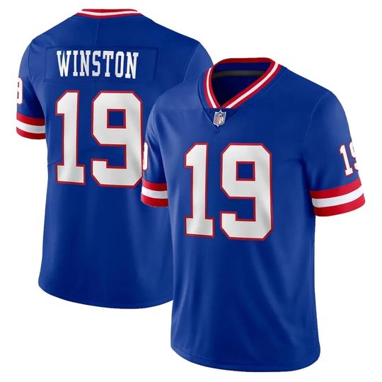 Giants #19 Jameis Winston Men's 2025 Royal Alternate Jersey