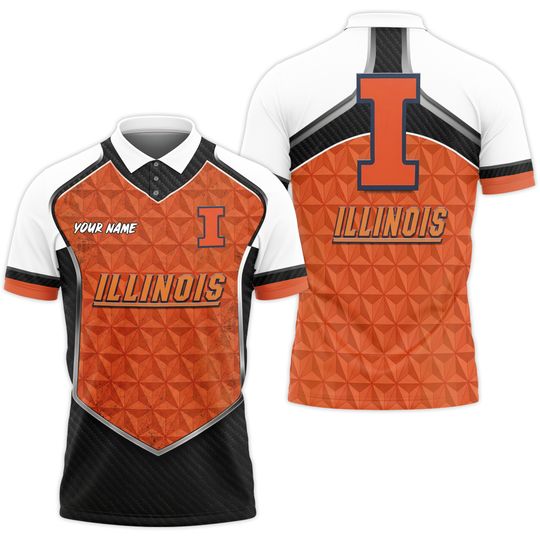 Personalized Illinois Fighting Illini Polo Shirt