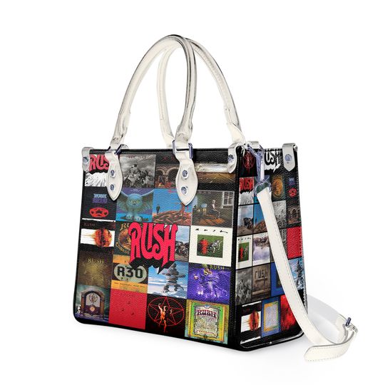 Rush Band Leather Handbag, Rush Band Woman Handbag, Music Band Leather Handbag