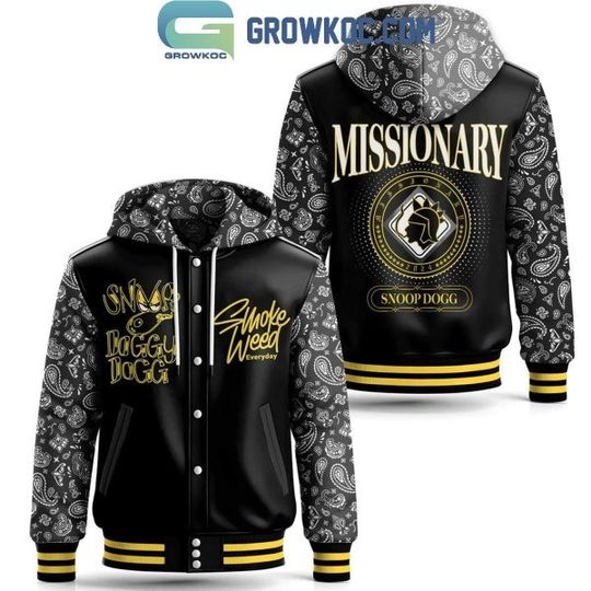 Snoop Dogg Missionary Smoke Weed Every Day Baseball Jacket