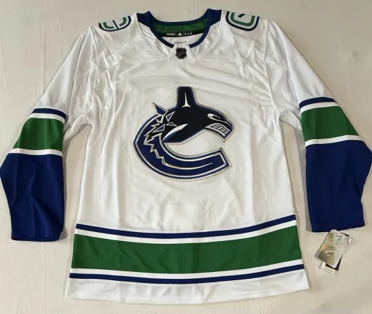 Discover Maillot blanc authentique homme Vancouver Canucks NHL Adidas grande taille 52 neuf avec étiquette