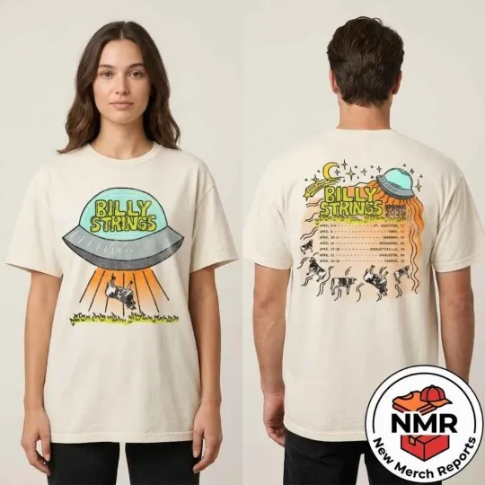 Discover Billy Strings Shirt Spring Tour 2026 UFO Hailey Miller Beiden 1pc Fast Ship
