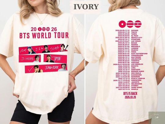 Discover BTS World Tour 2026 Shirt, Army Fan Gift
