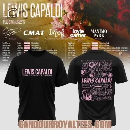 Discover Grab Lew1s Capaldi 2026 Tee! UK & Ireland Summer Tour Shirt