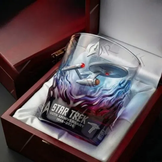 Discover Trek 60th Anniversary 1966-2026 Whiskey Glass