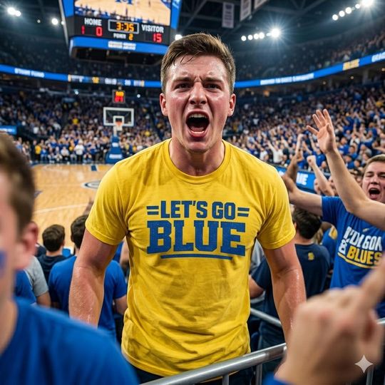 Discover Let's Go Blue Shirt, Basketball Fan Tee, Game Day Shirt