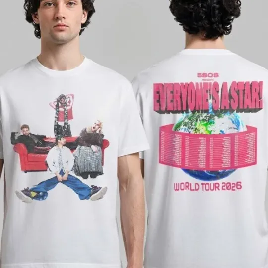 Discover 5 Seconds Of Summer Everyone’s A Star World Tour 2026 T-Shirt