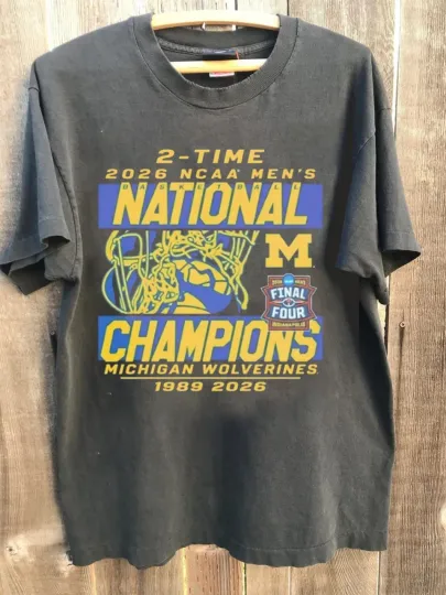 2 Time Michigan Wolverines 2026 Ncaa Men’s National Champions T-shirt