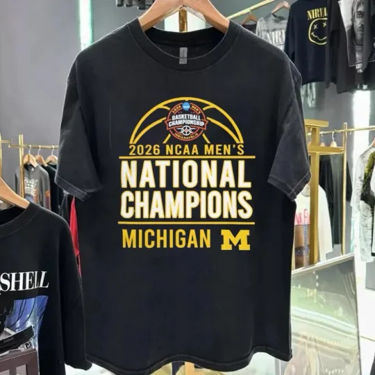 Discover Michigan Wolverines 2026 NCAA Basketball National Champions T-Shirt