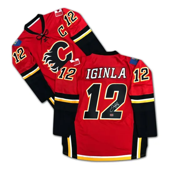 Discover Jarome Iginla Calgary Flames Signed Red Hockey Jersey